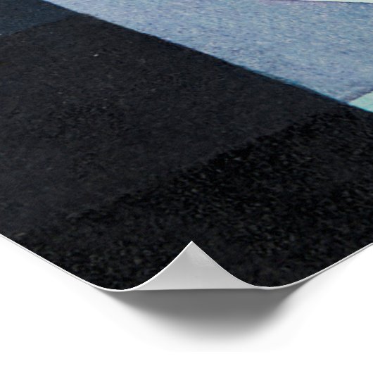 Blue Abstract Autumn Paul Klee Waterverf Poster (Hoek)