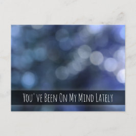 Blue Abstract Bokeh Light Photo, denk aan jou Briefkaart