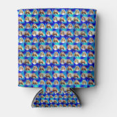 Blue Abstract Cavalier Dog Pattern, Koelbox Blikjeskoeler (Voorkant)