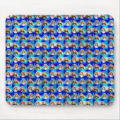 Blue Abstract Cavalier Dog Pattern Muismat (Voorkant)