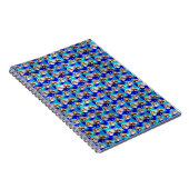 Blue Abstract Cavalier Dog Pattern Notitieboek (Rechterzijde)