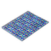 Blue Abstract Cavalier Dog Pattern Notitieboek (Linkerzijde)