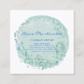 Blue Abstract Circle Square Visitekaartje (Achterkant)