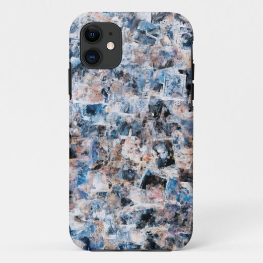 Blue Abstract Collage Mobile Hoesje (Achterkant)