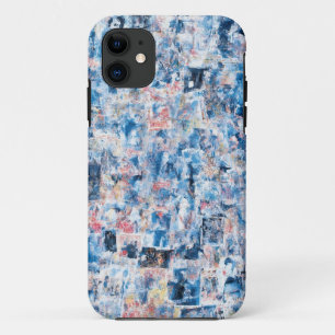 Blue Abstract Collage Mobile Hoesje