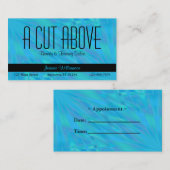 Blue Abstract design Beauty Salon Afsprakenkaartje (Voorkant / Achterkant)