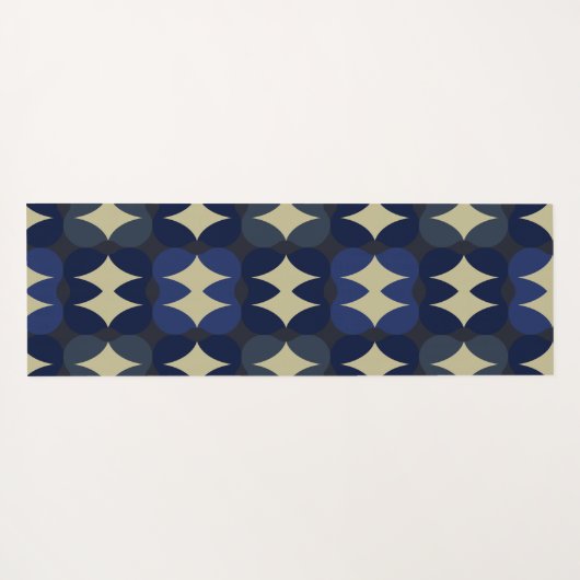 Blue abstract design stylish yoga mat (Achterkant (horizontaal))