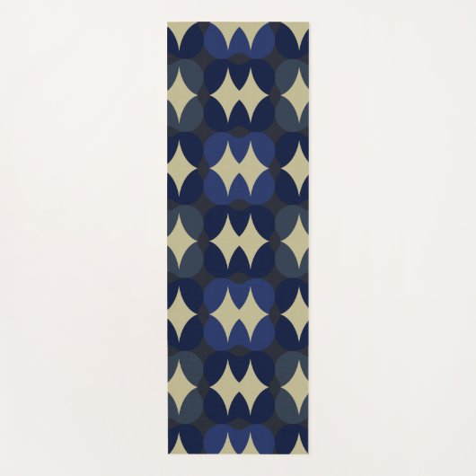 Blue abstract design stylish yoga mat (Voorkant)