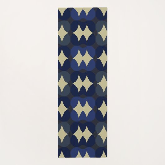 Blue abstract design stylish yoga mat (Achterkant)
