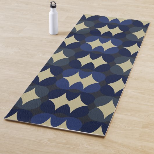 Blue abstract design stylish yoga mat (In situ)