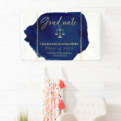 Blue Abstract Elegant Law School Afstuderen Spandoek (Insitu)