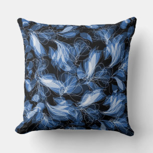 Blue Abstract Fairy Wings Pattern Sierkussen
