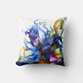 Blue Abstract Fluid Art Agate Kussen