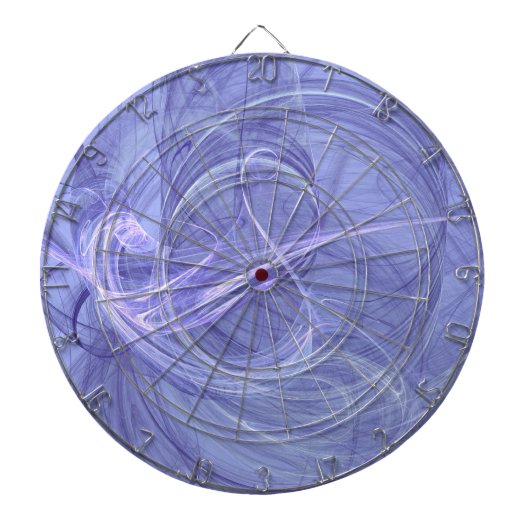 Blue Abstract Fractal Dart Board Dartbord (Voorkant)