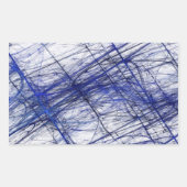 Blue Abstract Fractal Rectangle Sticker (Voorkant)