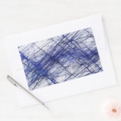 Blue Abstract Fractal Rectangle Sticker (Envelop)