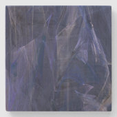 Blue Abstract Fractal Square Onderzetter (Voorkant)