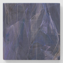 Blue Abstract Fractal Square Onderzetter