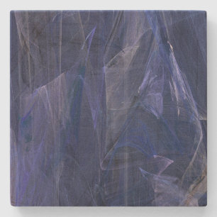 Blue Abstract Fractal Square Onderzetter