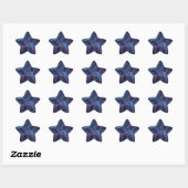 Blue Abstract Fractal Star Sticker (Vel)