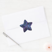 Blue Abstract Fractal Star Sticker (Envelop)