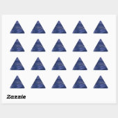 Blue Abstract Fractal Triangle Sticker (Vel)