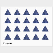 Blue Abstract Fractal Triangle Sticker (Vel)