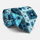 Blue Abstract Geometric Pattern Stropdas (Opgerold)