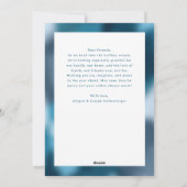 Blue Abstract Gradient Hanukkah Photo Feestdagenkaart (Achterkant)