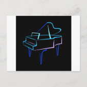 Blue Abstract Grand Piano Briefkaart (Voorkant)