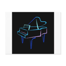 Blue Abstract Grand Piano