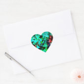 Blue abstract heart sticker.Blue heart abstract Hart Sticker (Envelop)