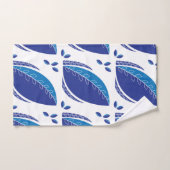 Blue Abstract Leaf Creative Pattern Bad Handdoek (Handdoek)