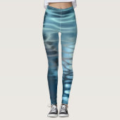 Blue Abstract Leggings (Voorkant)