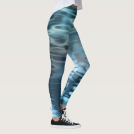 Blue Abstract Leggings