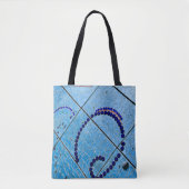 Blue Abstract Mirror Mosaic Tote Bag (Voorkant)