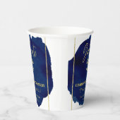 Blue Abstract Nurse Medical Caduceus Afstuderen Papieren Bekers (Rechts)