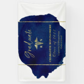 Blue Abstract Nurse Medical Caduceus Afstuderen Spandoek (Verticaal)