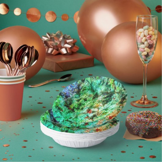 Blue abstract Paper Plate,Dazzling deep blue art Papieren Kommen (Multi)