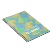 Blue Abstract pastel 20th Birthday Guest Book 3 Notitieboek (Rechterzijde)