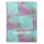 Blue Abstract pastel 20th Birthday Guest Book 4 Notitieboek (Voorkant)