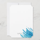 Blue Abstract Pattern Invitation Kaart (Achterkant)