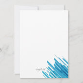 Blue Abstract Pattern Invitation Kaart (Achterkant)