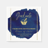 Blue Abstract Pharmacy School Afstuderen Servet (Voorkant)