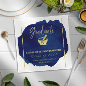 Blue Abstract Pharmacy School Afstuderen Servet