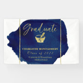 Blue Abstract Pharmacy School Afstuderen Spandoek (Horizontaal)