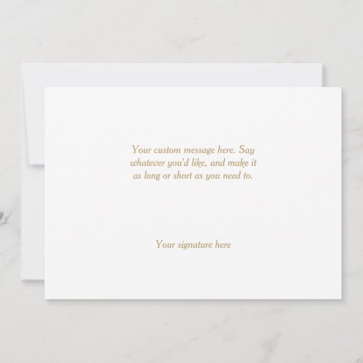 Blue Abstract Photo Template Weddenschap Bedankt (Achterkant)