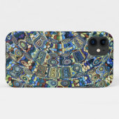 Blue Abstract Pond II iPhone Case (Achterkant (horizontaal))