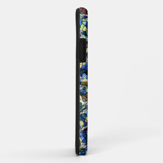 Blue Abstract Pond II iPhone Case (Achterkant/rechts)