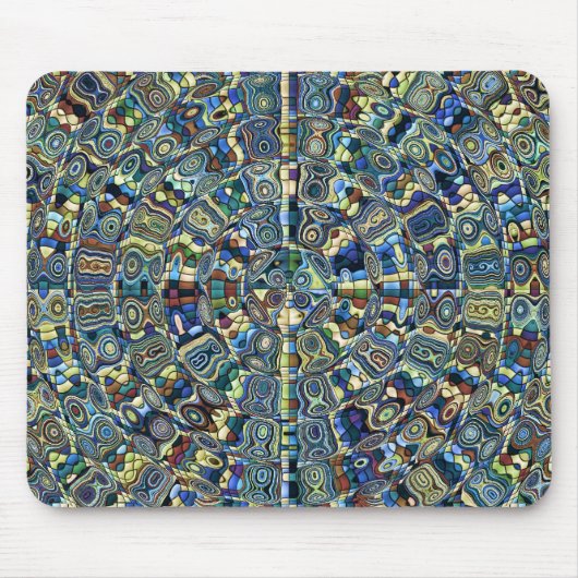 Blue Abstract Pond Muismat (Voorkant)